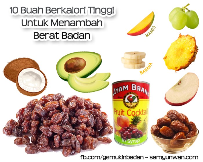 Makanan terbaik untuk menambah berat badan secara sehat dan cepat