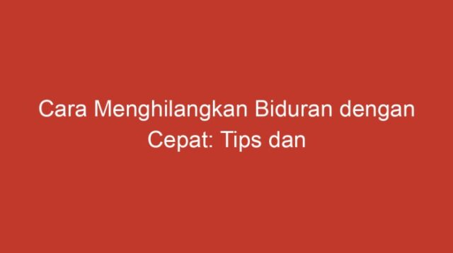 Cara Menghilangkan Biduran Dengan Cepat