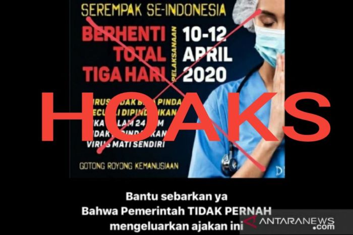 Sudah 101 kasus hoaks COVID-19 di medsos diungkap polisi - ANTARA News Berita Hoaks Kesehatan yang Perlu Diwaspadai